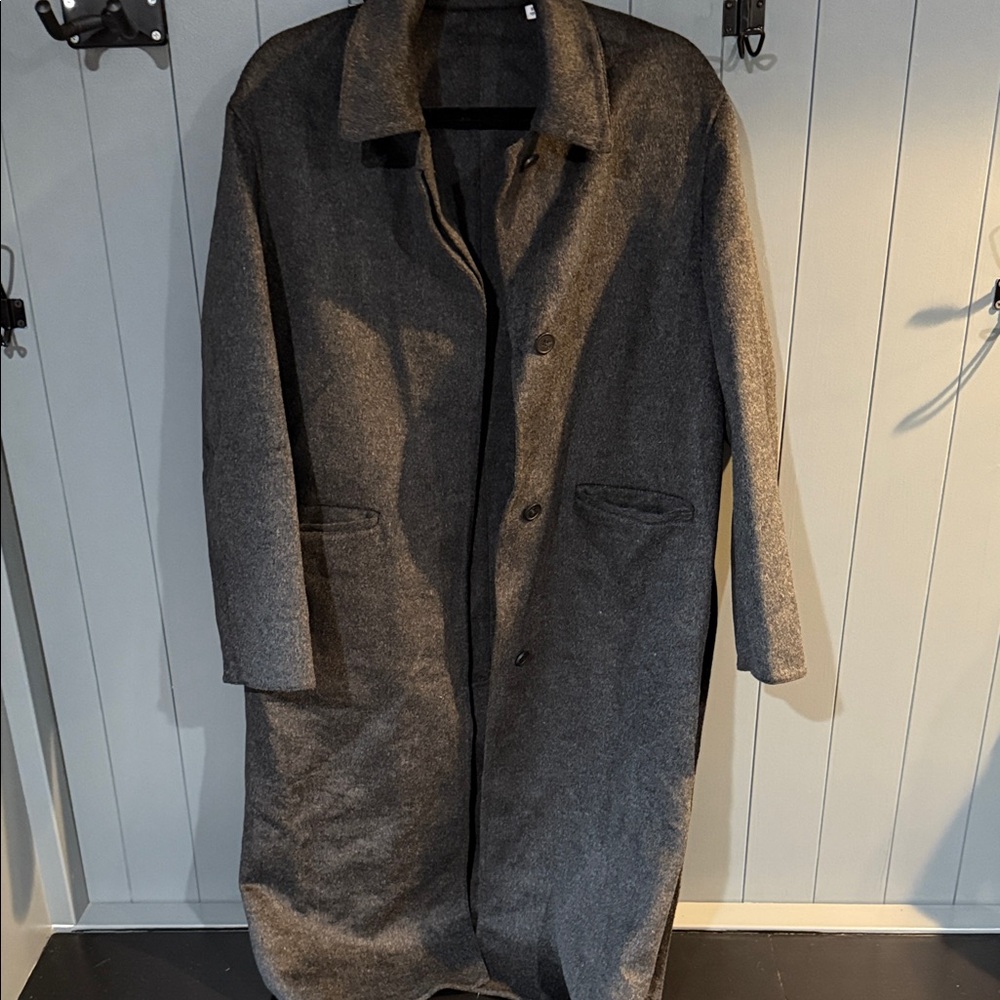 Women’s Uniqlo JW Anderson Gray Wool Overcoat